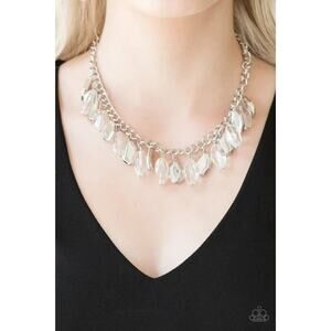 Fringe Fabulous White Necklace (463)